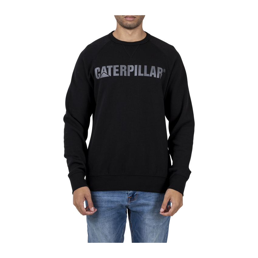 Caterpillar Men's Foundation Crewneck Sweatshirts Black CAT-47912